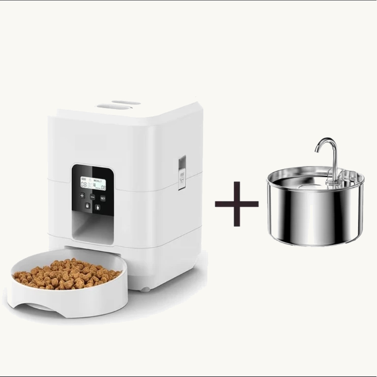 Smart Husdjursmatare + Smart Vattenfontän